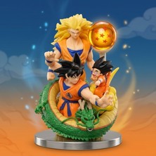 Dükkan Design 16 cm The Evolution Of Goku 3 Lü Figür