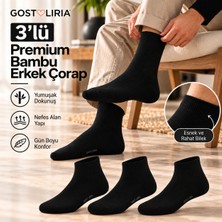 GOST LİRİA Premium Bambu Erkek Çorap –Siyah 3’lü Özel Paket