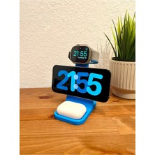 Szd Design Dikey Tasarımlı Kompakt Telefon ve Saat Şarj Standı Renk Belirtilebilir