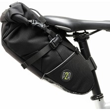 Inova Light Bikepacking Sele Tur Bisiklet Çantası - Su Sızdırmaz Kumaş-Geniş Hacimli- Sallanmaz- Reflektif Detaylı -Dağ,tur, Yol, Gravel Bisikletlerine Uygun -Fonksiyonel ve 11L Siyah