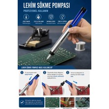 Gucso ZD-192 Metal Lehim Pompası Yüksek Emişli Vakumlu Lehim Sökme Aparatı Pcb Devre Kartı Tamir Aleti