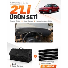 E-BİZ E-Biz Rover 45 (1999-2005) Uyumlu Torpido Örtüsü + Deri Bagaj Çantası + Sticker Seti - Siyah