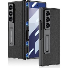 Zore ​galaxy Z Fold 7 Kılıf Deri Standlı Senk Kıpta Premium Kılıf