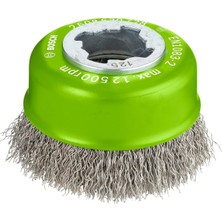 x Dalgalı Tencere Fırçası Clean Metal X-Lock Ø 75 mm Tel Kalınlığı 0 3 mm Çap 115 mm Açılı Taşlama Makinesi Aksesuarı
