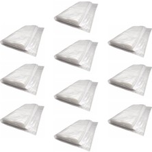 Vakumsuz Şeffaf Çift Kişilik Yatak Baza Saklama Taşıma Kılıfı Poşeti Torbası - 200X250 Cm. - 10 Adet