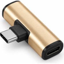 Acl Type-C Kulaklık ve Şarj Adaptörü Usb-C Pd Hızlı Şarj Destekli 2'si 1 Arada Ses ve Şarj Dönüştürücü