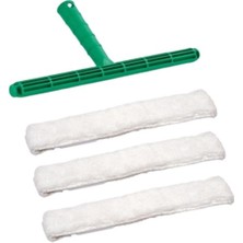 3 Adet Mikrofiber Cam Silme Peluşu Köpürtme Bezi 1 Adet Cam Peluş Aparatı 35 cm