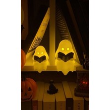 Housetrend Kitap Okuyan Hayalet Figürü 2'li Kullanım Masaüstü Dekoru Hediye Biblo Figür Halloween Dekoratif