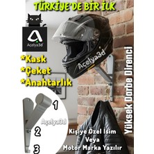 Szd Design Motor Kask Duvar Askılık Tutucu Askılığı Aparat Askı Montaj Askısı Aparatı