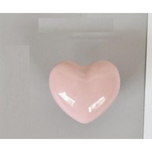 Sume Modern Kalp Kulp Bebek Çocuk Genç Odası Çekmece Dolap Mobilya Kulpu Pembe