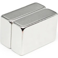 Dünya Magnet 2 Adet 30X20X10 mm Köşeli Neodyum Mıknatıs, Süper Güçlü Magnet, N35 Kalite