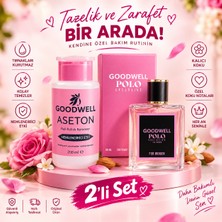 Goodwell Aseton 200 ml + Goodwell Polo Exclusive Kadın Parfüm 100 ml | 2'li Bakım Seti