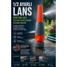 Fimer Ayarlanabilir Tazyikli Hortum Ucu | Profesyonel Sprey Püskürtme Başlığı, Bahçe Sulama ve Araba Yıkama Aparatı 721539