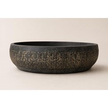Fimer Aranjman ve Bonsai Saksısı Antrasit Gold 25-30 cm Çap Yuvarlak