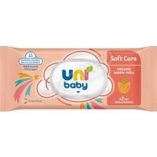 3 Adet Uni Baby Soft Care Badem Yağlı Islak Mendil 90'lı