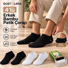 GOST LİRİA Erkek Bambu Patik Çorap – 4’lü Karışık Renk