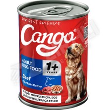 4 Adet Cango Etli Yaş Yetişkin Köpek Maması 415 gr