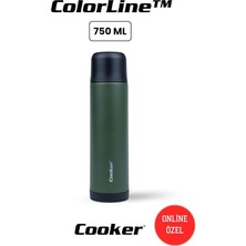 Fimer Colorline 750 ml Paslanmaz Çelik Termos, Yeşil