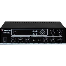 WM-605U Westa 2 Bölgeli 100W/100V Mıxıng Amplıfer