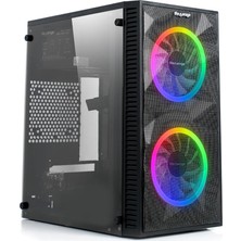 Fimer Magic Mikro Atx 2 Rainbow Fanlı Mesh Panel Akrilik Gaming Oyuncu Bilgisayar Kasası (0, Watt)
