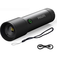 Fimer SFL2185/93 350 Lümen 3W LED El Feneri Teleskopik Zoom Sos Modlu Şarj Edilebilir Uzun Menzilli Flashlight