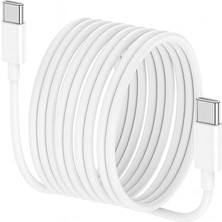 Fimer 6A 100W Type-C To Type-C Hızlı Data ve Süper Şarj Kablosu 3 Metre Beyaz SX30