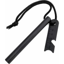 Fimer 10CM Boy 1cm En Full Magnezyum Ateş Başlatıcı Bar -%100 Katkısız Alüminyum Içermez Fire Starter Siyah