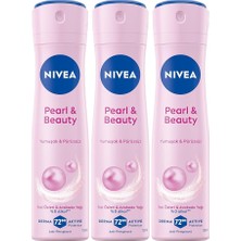 Fimer Kadın Sprey Deodorant Pearl&beauty, Ter ve Ter Kokusuna Karşı 48 Saat Anti-Perspirant Koruma 150ML x 3 Adet, Pürüzsüz Koltuk Altı, Avantajlı Paket