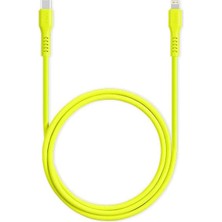 Fimer Usb-C - Lightning Hızlı Şarj Kablosu 120CM Neon (Neon Sarı)
