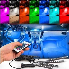 Fimer Içi Ayak Altı Aydınlatma LED Rgb Kumandalı Sese Duyarlı 12 LED