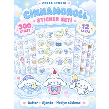 Ceres Studio Cinnamoroll Sticker Seti – Defter, Ajanda ve Hediye Süsleme Etiketleri