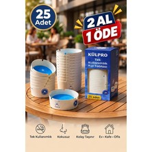 Fimer 25'li Tek Kullanımlık Jel Kül Tablası | Kokusuz, Taşınabilir, Hijyenik Küllük | Kamp, Kafe, Ofis, Araç ve Dış Mekan