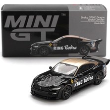 Fimer MGT01130-L Mını Gt 1/64 Shelby GT500 Dragon Snake Concept, Siyah/altın (Sol Sap) Bitmiş Ürün