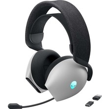 Fimer Üç Modlu Kablosuz Oyuncu Kulaklığı AW725H – Beyaz – 545-BBFV Dolby Atmos, Aı Gürültü Bastırma, Alienfx-Rgb, Tri-Mode Bağlantısı, 55 Saat Pil Ömrü Lunar Light