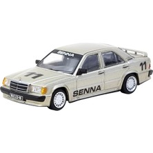 Fimer Japan T64G-047-84ROC11 Tarmacworks 1/64 Mercedes-Benz 190 E 2.3-16 Şampiyon Yarışı 1984 Ayrton Senna Bitmiş Ürün