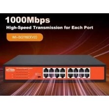 Wi-Tek WITEK WI-SG116D —POESİZ—16PORT GİGABİT ETHERNET SWİTCH