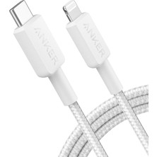 Fimer 322 Usb-C To Lightning Örgülü Kablo, 1.8 M, Beyaz - A81B6