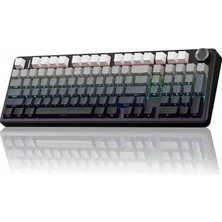 Fimer F99 Pro 3 Modlu Rgb Hot Swap Mekanik Nimbus V3 Switch Kablosuz Makrolu Klavye Gradyan Gri