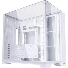 Fimer Li O11 Vision Compact Atx Mid-Tower Oyun Pc Kasası - Alüminyum ve Temperli Cam (Beyaz)