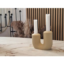 Szd Design Dalgalı Tasarım Modern Sanat Formlu Dekoratif Mumluk