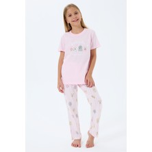 RolyPoly Kız Çocuk Pembe Pijama Takım