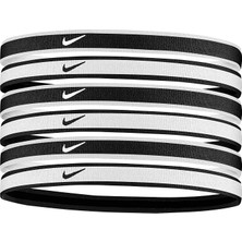 Fimer Swoosh Sport Headbands 6 Pk Tipped, Siyah/beyaz, Standart Beden