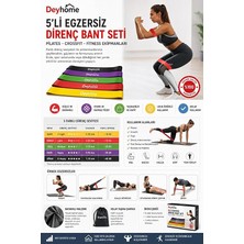 Fimer Egzersiz Direnç Bant Seti – Pilates, Yoga, Fitness ve Crossfit Direnç Lastiği Seti | Kalça, Bacak, Kol ve Vücut Geliştirme Antrenman Bandı
