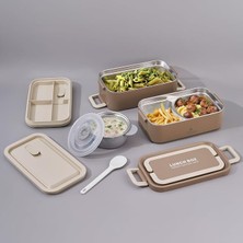 Fimer Bento Dikdörtgen Lunch Box Yemek Termosu Vizon 2000 ml