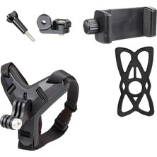 Fimer Aksiyon Kamera ve Telefon Tutucu Kask Aparatı Gezi Seyahat ve Sürüşlerde Kullanmak Için Cep Telefonu Kask Tutucu (Tüm Modeller Ile Uyumlu) X001