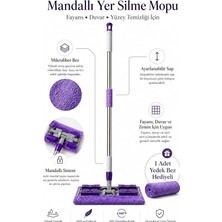 Fimer Home Mandallı Mop – Teleskopik Saplı Yer Temizlik Mopu, Fayans, Seramik, Duvar ve Cam Temizliği Için, Istediğin Bezi Tak Kullan Sistemi, +1 Yedek Bez Hediyeli