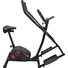 Fimer V-Fit 2’si 1 Arada Manyetik Eliptik & Kondisyon Bisikleti – 8 Kademeli Direnç, LCD Ekranlı, Nabız Ölçerli, Sessiz ve Kompakt Ev Tipi Kardiyo Aleti