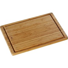 Fimer Bambu Kesme Tahtası, 45 x 30 x 1,9 Cm, Büyük Boy, Meyve Suyu Oluklu, Et ve Sebze Kesme Tahtası, Bıçak Dostu Yüzey