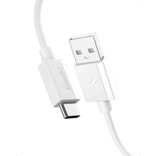 Fimer Usb-A To Usb-C 2 Metre Kablo 60W Güç/hızlı Şarj / 480 Mbps Data Aktarım Hızı Type-C Ekstra Dayanıklı Beyaz - ACA08716 (Spigen Tr Garantili)