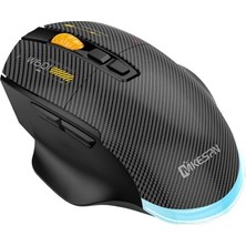 Fimer Mikespn Tri-Mode Gaming Mouse – 12800 Dpı, 2.4ghz Kablosuz + Bluetooth + Kablolu Bağlantı, Rgb Aydınlatma, Type-C Şarjlı, 500MAH Batarya, 7 Tuşlu Ergonomik Oyuncu Mouse | W601 (Siyah)
